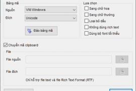Cách chuyển mã font chữ bằng Unikey