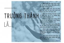 Trưởng thành là ...