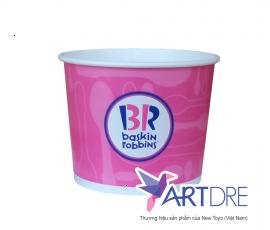 Printed paper bowl 2PE 10oz - h76 Baskin Robbin