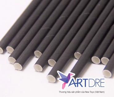 Disposable black paper straw